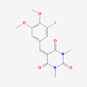 5-(3-iodo-4,5-dimethoxybenzylidene)-1,3-dimethyl-2,4,6(1H,3H,5H)-pyrimidinetrione