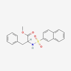 molecular formula C20H19NO4S B4047773 Methyl 2-(naphthalen-2-ylsulfonylamino)-3-phenylpropanoate 