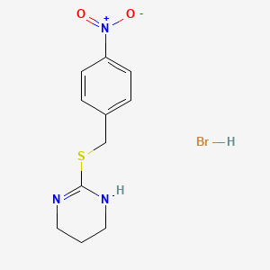 molecular formula C11H14BrN3O2S B4047778 2-[(4-Nitrophenyl)methylsulfanyl]-1,4,5,6-tetrahydropyrimidine;hydrobromide 