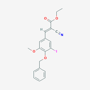 Ethyl 3-[4-(benzyloxy)-3-iodo-5-methoxyphenyl]-2-cyanoacrylate