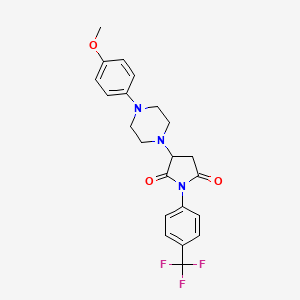 3-[4-(4-Methoxyphenyl)piperazin-1-yl]-1-[4-(trifluoromethyl)phenyl]pyrrolidine-2,5-dione