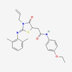 2-[(2Z)-2-[(2,6-Dimethylphenyl)imino]-4-oxo-3-(prop-2-EN-1-YL)-1,3-thiazolidin-5-YL]-N-(4-ethoxyphenyl)acetamide