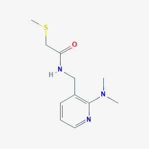 molecular formula C11H17N3OS B4047847 N-{[2-(dimethylamino)-3-pyridinyl]methyl}-2-(methylthio)acetamide 