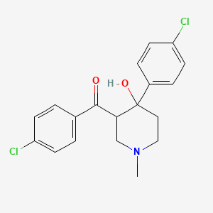 (4-Chlorophenyl)[4-(4-chlorophenyl)-4-hydroxy-1-methylpiperidin-3-yl]methanone