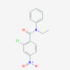 molecular formula C15H13ClN2O3 B404789 2-Chloro-N-ethyl-4-nitro-N-phenylbenzamide CAS No. 331845-71-7