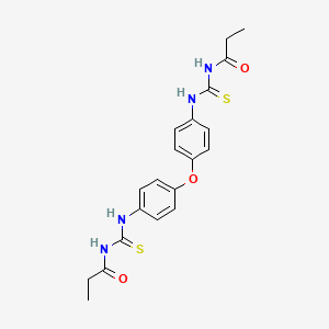 molecular formula C20H22N4O3S2 B4047896 N,N'-{氧代双[4,1-亚苯基亚氨基(硫代次亚甲基)]}二丙酰胺 