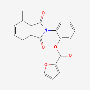 molecular formula C20H17NO5 B4047898 2-(4-methyl-1,3-dioxo-1,3,3a,4,7,7a-hexahydro-2H-isoindol-2-yl)phenyl 2-furoate 