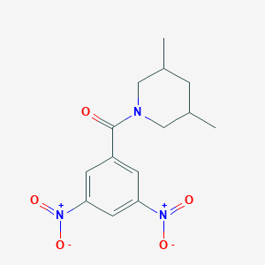 molecular formula C14H17N3O5 B404790 1-(3,5-Dinitrobenzoyl)-3,5-dimethylpiperidine 