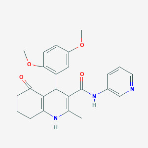 molecular formula C24H25N3O4 B4047904 4-(2,5-二甲氧基苯基)-2-甲基-5-氧代-N-3-吡啶基-1,4,5,6,7,8-六氢-3-喹啉甲酰胺 