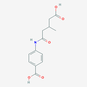 molecular formula C13H15NO5 B4047908 4-(4-CARBOXY-3-METHYLBUTANAMIDO)BENZOIC ACID 