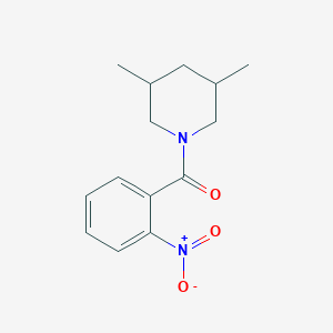 molecular formula C14H18N2O3 B404792 1-{2-Nitrobenzoyl}-3,5-dimethylpiperidine 