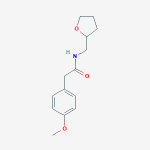 molecular formula C14H19NO3 B404793 2-(4-methoxyphenyl)-N-(oxolan-2-ylmethyl)acetamide CAS No. 349621-46-1