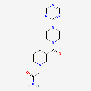 2-(3-{[4-(1,3,5-triazin-2-yl)piperazin-1-yl]carbonyl}piperidin-1-yl)acetamide