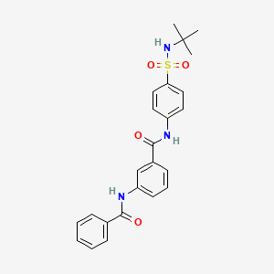 molecular formula C24H25N3O4S B4047941 3-benzamido-N-[4-(tert-butylsulfamoyl)phenyl]benzamide 