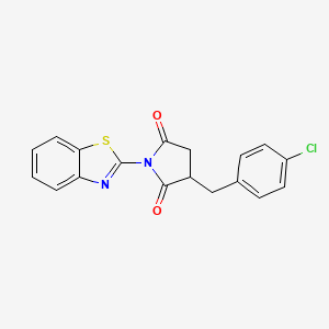 1-(1,3-benzothiazol-2-yl)-3-[(4-chlorophenyl)methyl]pyrrolidine-2,5-dione