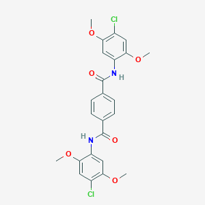 molecular formula C24H22Cl2N2O6 B404798 N,N'-Bis-(4-chloro-2,5-dimethoxy-phenyl)-terephthalamide 