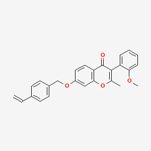 molecular formula C26H22O4 B4047988 3-(2-甲氧基苯基)-2-甲基-7-[(4-乙烯基苄基)氧基]-4H-色满-4-酮 