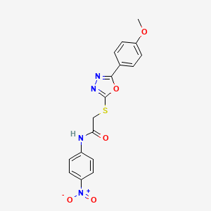 molecular formula C17H14N4O5S B4048007 2-{[5-(4-methoxyphenyl)-1,3,4-oxadiazol-2-yl]sulfanyl}-N-(4-nitrophenyl)acetamide 