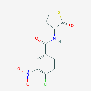 molecular formula C11H9ClN2O4S B404801 4-Chloro-3-nitro-N-(2-oxo-tetrahydro-thiophen-3-yl)-benzamide 