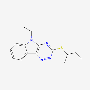 molecular formula C15H18N4S B4048030 SEC-BUTYL (5-ETHYL-5H-[1,2,4]TRIAZINO[5,6-B]INDOL-3-YL) SULFIDE 