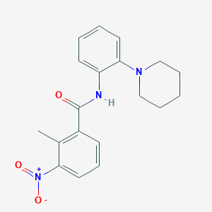 molecular formula C19H21N3O3 B4048065 2-甲基-3-硝基-N-[2-(1-哌啶基)苯基]苯甲酰胺 