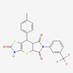 molecular formula C22H15F3N2O3S2 B4048100 C22H15F3N2O3S2 