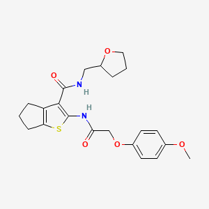 2-{[(4-methoxyphenoxy)acetyl]amino}-N-(tetrahydrofuran-2-ylmethyl)-5,6-dihydro-4H-cyclopenta[b]thiophene-3-carboxamide