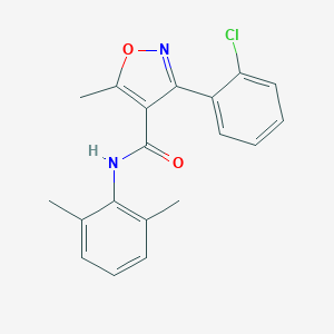 molecular formula C19H17ClN2O2 B404811 3-(2-chlorophenyl)-N-(2,6-dimethylphenyl)-5-methyl-1,2-oxazole-4-carboxamide CAS No. 326902-62-9