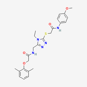 2-(2,6-dimethylphenoxy)-N-{[4-ethyl-5-({2-[(4-methoxyphenyl)amino]-2-oxoethyl}sulfanyl)-4H-1,2,4-triazol-3-yl]methyl}acetamide