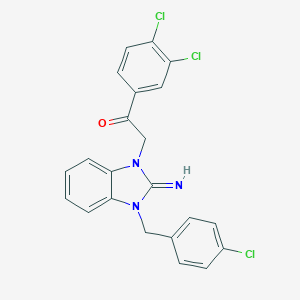 2-[3-(4-chlorobenzyl)-2-imino-2,3-dihydro-1H-benzimidazol-1-yl]-1-(3,4-dichlorophenyl)ethanone