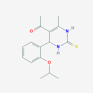 molecular formula C16H20N2O2S B4048177 1-[4-(2-isopropoxyphenyl)-6-methyl-2-thioxo-1,2,3,4-tetrahydro-5-pyrimidinyl]ethanone 