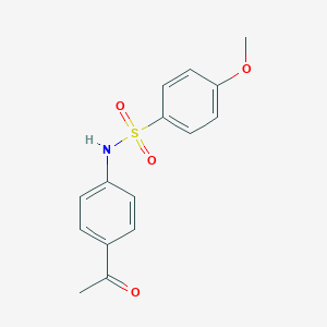 molecular formula C15H15NO4S B404820 N-(4-acetylphenyl)-4-methoxybenzenesulfonamide 