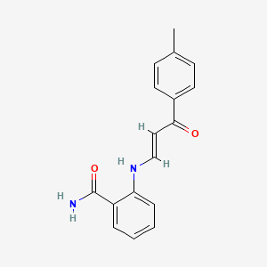 2-[[(E)-3-(4-methylphenyl)-3-oxoprop-1-enyl]amino]benzamide