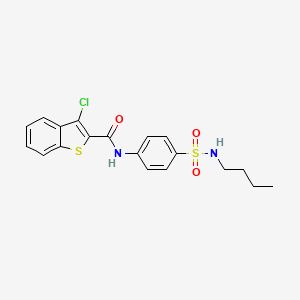 N-[4-(butylsulfamoyl)phenyl]-3-chloro-1-benzothiophene-2-carboxamide