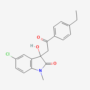 5-chloro-3-[2-(4-ethylphenyl)-2-oxoethyl]-3-hydroxy-1-methyl-1,3-dihydro-2H-indol-2-one