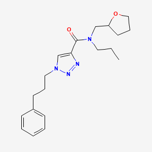 molecular formula C20H28N4O2 B4048241 1-(3-phenylpropyl)-N-propyl-N-(tetrahydro-2-furanylmethyl)-1H-1,2,3-triazole-4-carboxamide 