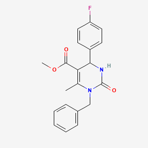 Methyl 3-benzyl-6-(4-fluorophenyl)-4-methyl-2-oxo-1,6-dihydropyrimidine-5-carboxylate