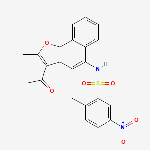 molecular formula C22H18N2O6S B4048255 N-(3-acetyl-2-methylnaphtho[1,2-b]furan-5-yl)-2-methyl-5-nitrobenzenesulfonamide 