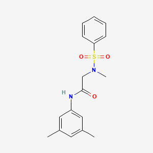 molecular formula C17H20N2O3S B4048269 N-(3,5-dimethylphenyl)-N~2~-methyl-N~2~-(phenylsulfonyl)glycinamide 