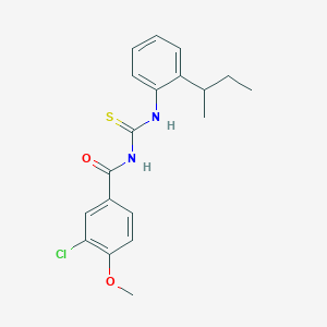 molecular formula C19H21ClN2O2S B4048277 N-{[2-(butan-2-yl)phenyl]carbamothioyl}-3-chloro-4-methoxybenzamide 