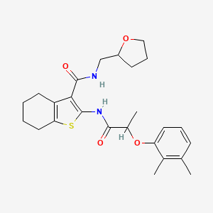 molecular formula C25H32N2O4S B4048279 2-{[2-(2,3-二甲基苯氧基)丙酰基]氨基}-N-(四氢-2-呋喃基甲基)-4,5,6,7-四氢-1-苯并噻吩-3-甲酰胺 