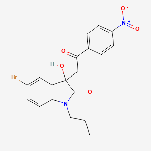 5-bromo-3-hydroxy-3-[2-(4-nitrophenyl)-2-oxoethyl]-1-propyl-1,3-dihydro-2H-indol-2-one