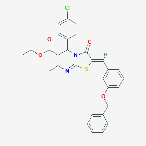 ethyl 2-[3-(benzyloxy)benzylidene]-5-(4-chlorophenyl)-7-methyl-3-oxo-2,3-dihydro-5H-[1,3]thiazolo[3,2-a]pyrimidine-6-carboxylate