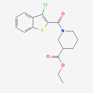 ethyl 1-[(3-chloro-1-benzothien-2-yl)carbonyl]-3-piperidinecarboxylate