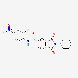 N-(2-chloro-4-nitrophenyl)-2-cyclohexyl-1,3-dioxo-5-isoindolinecarboxamide