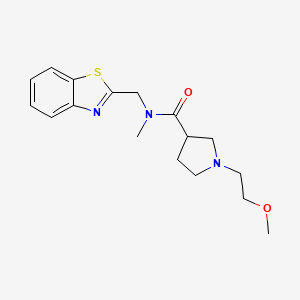 N-(1,3-benzothiazol-2-ylmethyl)-1-(2-methoxyethyl)-N-methylpyrrolidine-3-carboxamide