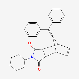 molecular formula C28H27NO2 B4048352 10-Benzhydrylidene-4-cyclohexyl-4-azatricyclo[5.2.1.02,6]dec-8-ene-3,5-dione 