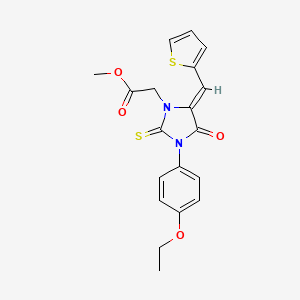 methyl [3-(4-ethoxyphenyl)-4-oxo-5-(2-thienylmethylene)-2-thioxo-1-imidazolidinyl]acetate