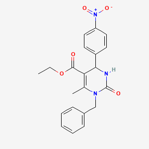 Ethyl 3-benzyl-4-methyl-6-(4-nitrophenyl)-2-oxo-1,6-dihydropyrimidine-5-carboxylate