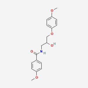 N-[2-hydroxy-3-(4-methoxyphenoxy)propyl]-4-methoxybenzamide